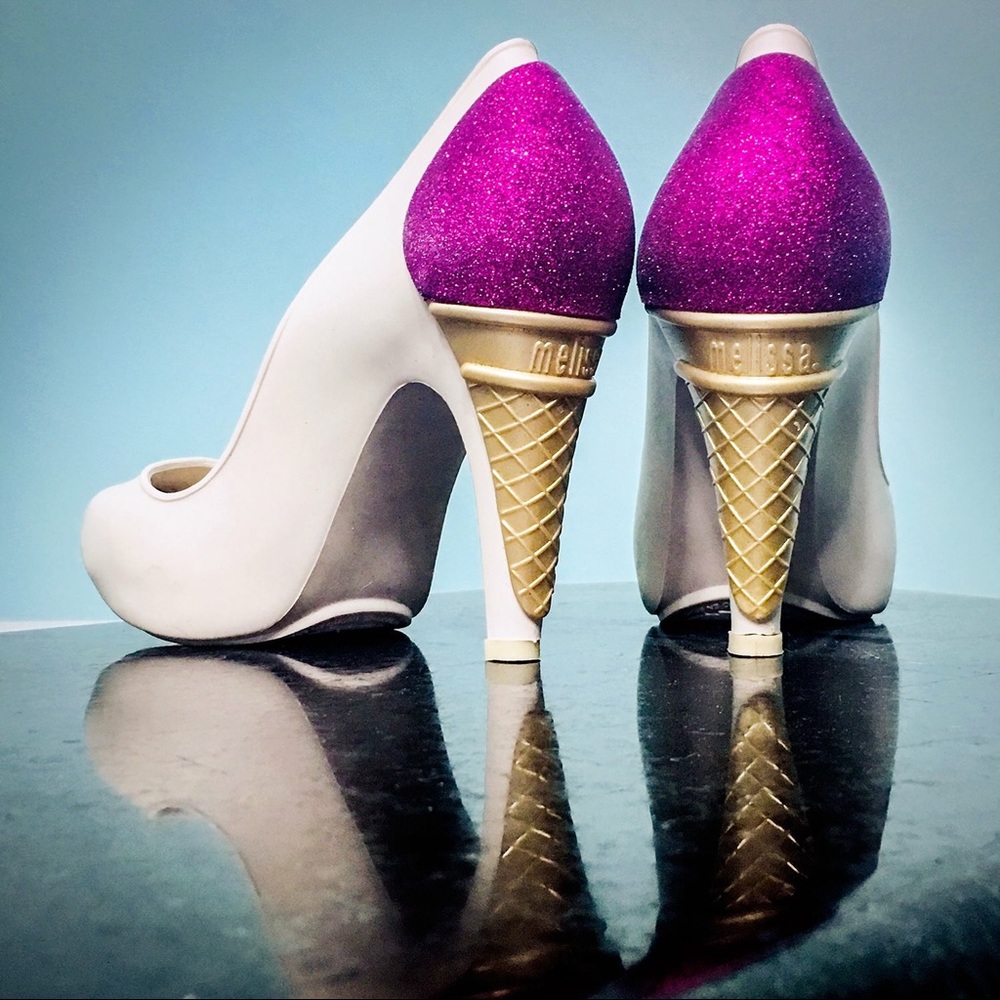 🌟NEW Melissa + Karl Lagerfeld Ice Cream Heels 7